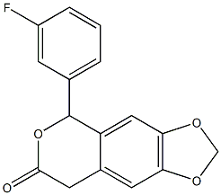 5-(3-Fluorophenyl)-5H-1,3-dioxolo[4,5-g][2]benzopyran-7(8H)-one 结构式