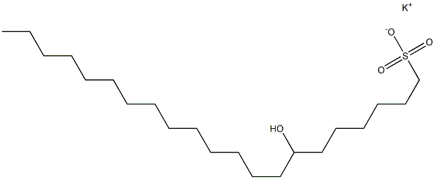 7-Hydroxyhenicosane-1-sulfonic acid potassium salt 结构式