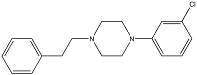 1-(3-Chlorophenyl)-4-(2-phenylethyl)piperazine 结构式