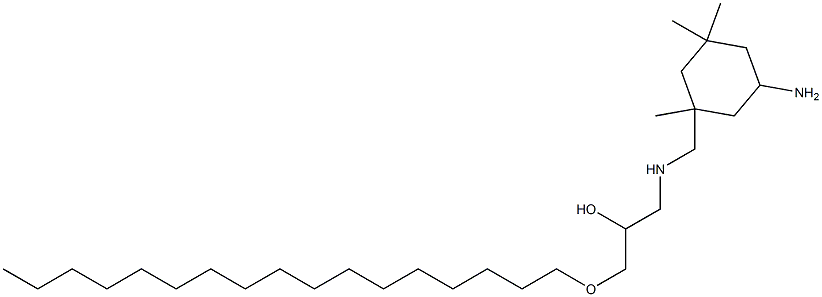 3-[[N-(2-Hydroxy-3-heptadecyloxypropyl)amino]methyl]-3,5,5-trimethylcyclohexylamine 结构式