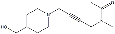 N-Methyl-N-[4-[4-hydroxymethyl-1-piperidinyl]-2-butynyl]acetamide 结构式