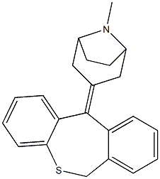 3-[Dibenzo[b,e]thiepin-11(6H)-ylidene]-8-methyl-8-azabicyclo[3.2.1]octane 结构式