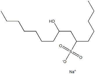 8-Hydroxypentadecane-6-sulfonic acid sodium salt 结构式