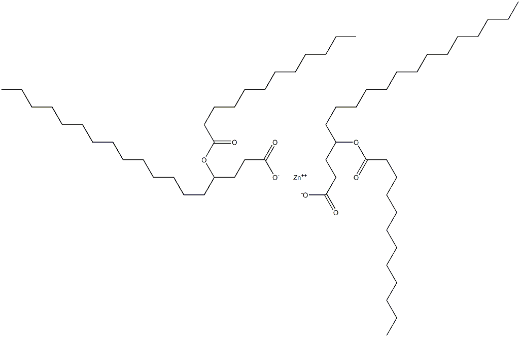 Bis(4-dodecanoyloxyoctadecanoic acid)zinc salt 结构式