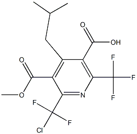 6-(Trifluoromethyl)-2-(chlorodifluoromethyl)-4-isobutylpyridine-3,5-di(carboxylic acid methyl) ester 结构式