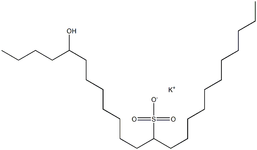 20-Hydroxytetracosane-12-sulfonic acid potassium salt 结构式