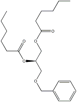 [R,(-)]-3-O-Benzyl-1-O,2-O-dihexanoyl-D-glycerol 结构式