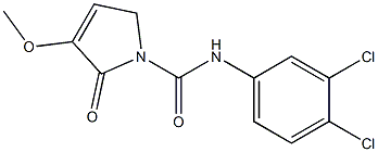 2-Oxo-3-methoxy-N-(3,4-dichlorophenyl)-2,5-dihydro-1H-pyrrole-1-carboxamide 结构式