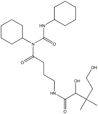 1,3-Dicyclohexyl-1-[4-(2,5-dihydroxy-3,3-dimethylvalerylamino)butyryl]urea 结构式