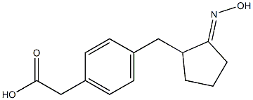 4-[[(E)-2-Hydroxyiminocyclopentyl]methyl]phenylacetic acid 结构式