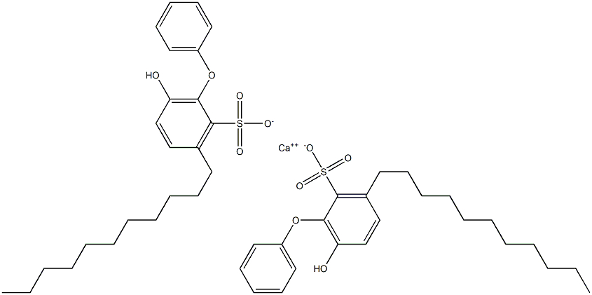 Bis(6-hydroxy-3-undecyl[oxybisbenzene]-2-sulfonic acid)calcium salt 结构式