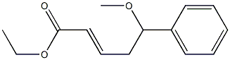 (E)-5-Methoxy-5-phenyl-2-pentenoic acid ethyl ester 结构式