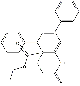 5-Phenyl-2-oxo-7-phenyl-1,2,3,4,4a,5-hexahydroquinoline-4a-carboxylic acid ethyl ester 结构式