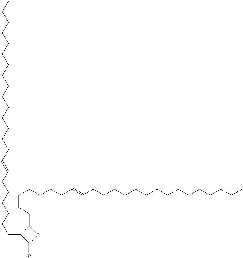 3-(7-Tricosenyl)-4-(8-tetracosen-1-ylidene)oxetan-2-one 结构式