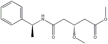 (3R)-4-[[(S)-1-Phenylethyl]aminocarbonyl]-3-methoxybutyric acid methyl ester 结构式