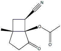 (1R,5R,7S)-1-Acetyloxy-5-methyl-2-oxobicyclo[3.2.0]heptane-7-carbonitrile 结构式