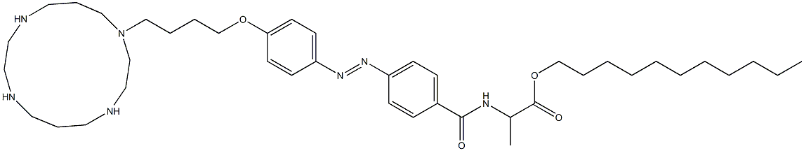 2-[4-[4-[4-(1,4,8,11-Tetraazacyclotetradecan-1-yl)butoxy]phenylazo]benzoylamino]propanoic acid undecyl ester 结构式