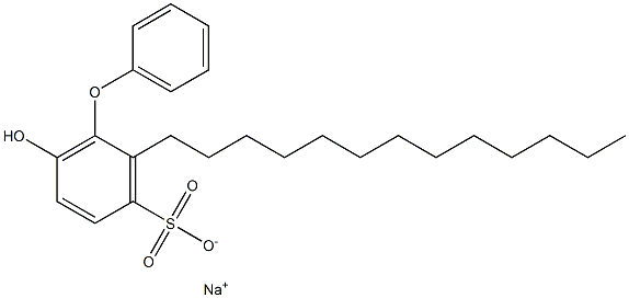 6-Hydroxy-2-tridecyl[oxybisbenzene]-3-sulfonic acid sodium salt 结构式