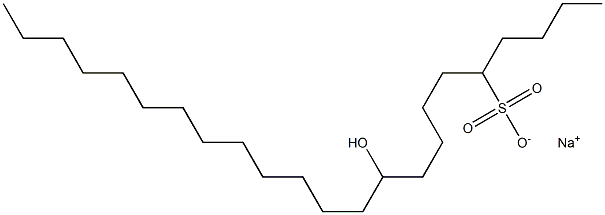 10-Hydroxytricosane-5-sulfonic acid sodium salt 结构式