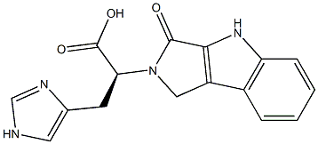 (2S)-3-(4-Imidazolyl)-2-[[1,2,3,4-tetrahydro-3-oxopyrrolo[3,4-b]indol]-2-yl]propionic acid 结构式