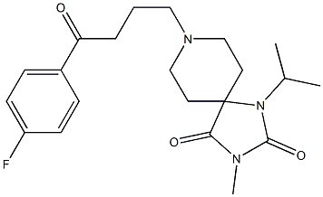 8-[4-(4-Fluorophenyl)-4-oxobutyl]-1-isopropyl-3-methyl-1,3,8-triazaspiro[4.5]decane-2,4-dione 结构式