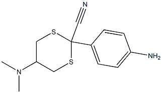 5-(Dimethylamino)-2-[4-aminophenyl]-1,3-dithiane-2-carbonitrile 结构式