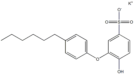 6-Hydroxy-4'-hexyl[oxybisbenzene]-3-sulfonic acid potassium salt 结构式