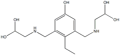 3,5-Bis[[(2,2-dihydroxyethyl)amino]methyl]-4-ethylphenol 结构式