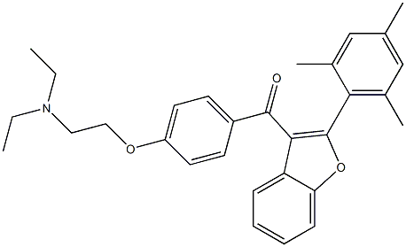 4-[2-(Diethylamino)ethoxy]phenyl 2-(2,4,6-trimethylphenyl)-3-benzofuranyl ketone 结构式