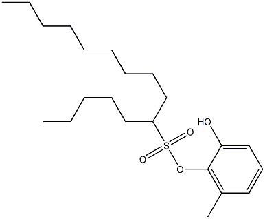 6-Pentadecanesulfonic acid 2-hydroxy-6-methylphenyl ester 结构式