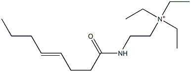 N,N,N-Triethyl-2-(4-octenoylamino)ethanaminium 结构式