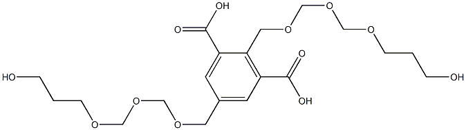 2,5-Bis(9-hydroxy-2,4,6-trioxanonan-1-yl)isophthalic acid 结构式