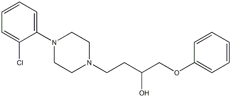 1-(Phenoxy)-4-[4-[2-chlorophenyl]-1-piperazinyl]-2-butanol 结构式