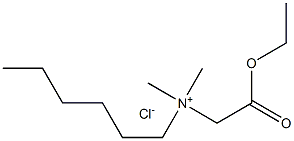 N-Ethoxycarbonylmethyl-N,N-dimethylhexylammonium chloride 结构式