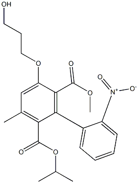 3-Methyl-5-(3-hydroxypropyloxy)-6-methoxycarbonyl-2'-nitro-1,1'-biphenyl-2-carboxylic acid isopropyl ester 结构式