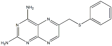 6-(Phenylthiomethyl)pteridine-2,4-diamine 结构式