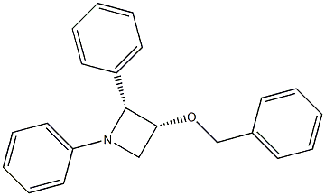 (2R,3R)-1,2-Diphenyl-3-benzyloxyazetidine 结构式