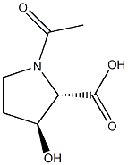 (3S)-1-Acetyl-3-hydroxyproline 结构式