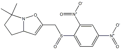 6,6-Dimethyl-2-[[(2,4-dinitrophenyl)sulfinyl]methyl]-3a,4,5,6-tetrahydropyrrolo[1,2-b]isoxazole 结构式
