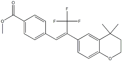 4-[(Z)-2-[(3,4-Dihydro-4,4-dimethyl-2H-1-benzopyran)-6-yl]-3,3,3-trifluoro-1-propenyl]benzoic acid methyl ester 结构式