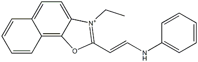 3-Ethyl-2-[2-(phenylamino)ethenyl]naphth[2,1-d]oxazol-3-ium 结构式