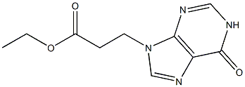 3-[(6-Oxo-1,9-dihydro-6H-purin)-9-yl]propionic acid ethyl ester 结构式