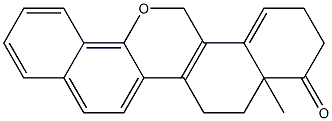 2,3,4a,5,6,14-Hexahydro-4a-methyl-4H-dinaphtho[1,2-b:2',1'-d]pyran-4-one 结构式