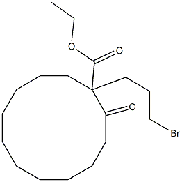 1-(3-Bromopropyl)-2-oxocyclododecanecarboxylic acid ethyl ester 结构式