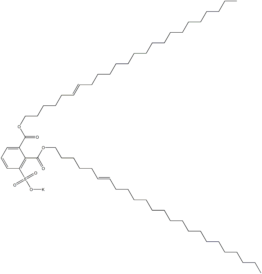 3-(Potassiosulfo)phthalic acid di(6-tetracosenyl) ester 结构式