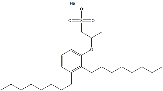 2-(2,3-Dioctylphenoxy)propane-1-sulfonic acid sodium salt 结构式