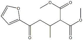 2-[4-Oxo-4-(furan-2-yl)butan-2-yl]malonic acid dimethyl ester 结构式