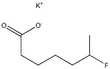 6-Fluoroheptanoic acid potassium salt 结构式