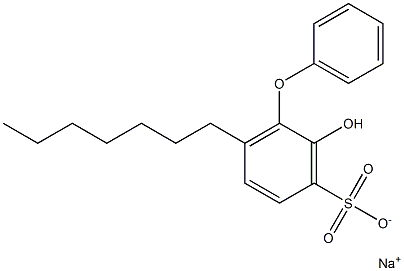 2-Hydroxy-6-heptyl[oxybisbenzene]-3-sulfonic acid sodium salt 结构式