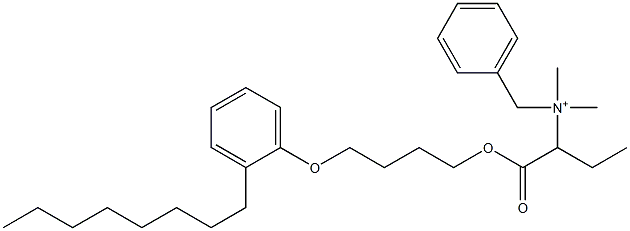 N,N-Dimethyl-N-benzyl-N-[1-[[4-(2-octylphenyloxy)butyl]oxycarbonyl]propyl]aminium 结构式